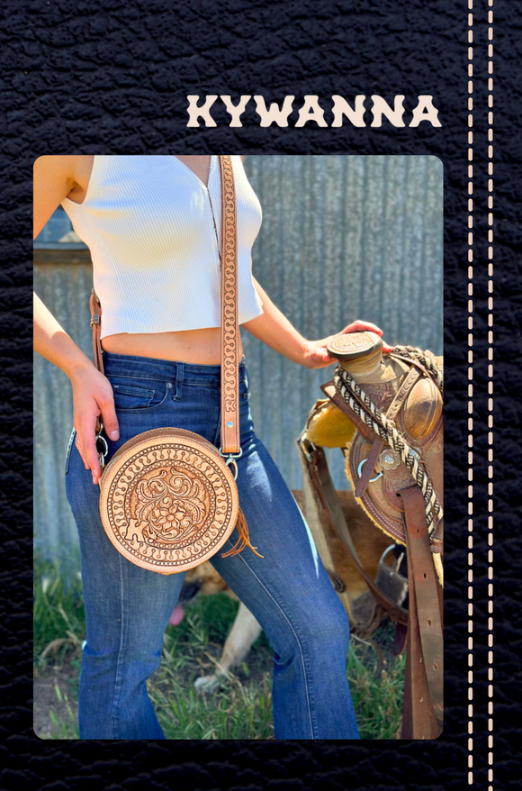 Kywanna Leather Round Bags